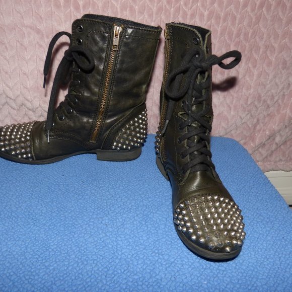 STEVE MADDEN TARNNEY LEATHER BOOTS SZ 6.5M - Picture 5 of 11